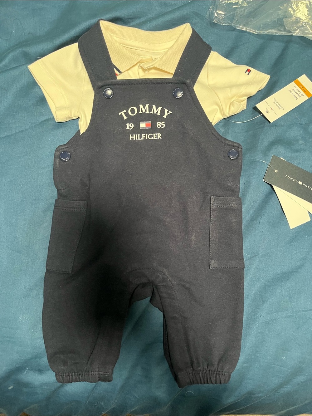 Tommy Hilfiger Baby 2 Piece Polo & Overalls